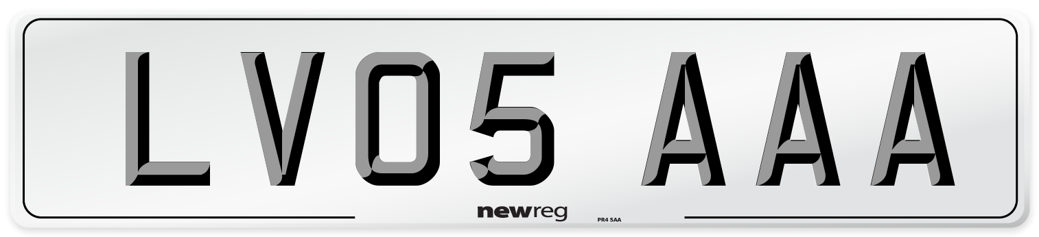 LV05 AAA Number Plate from New Reg